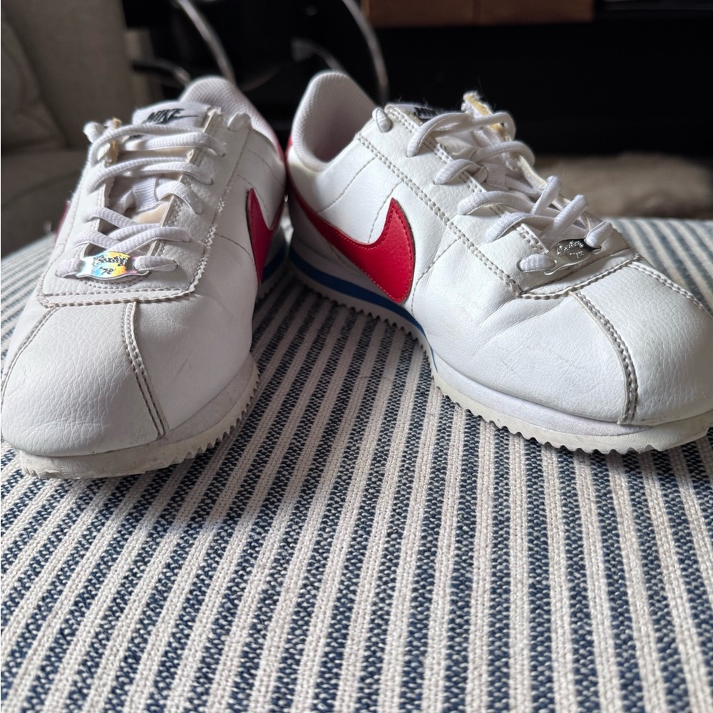 Nike Kids White and Red Sneakers